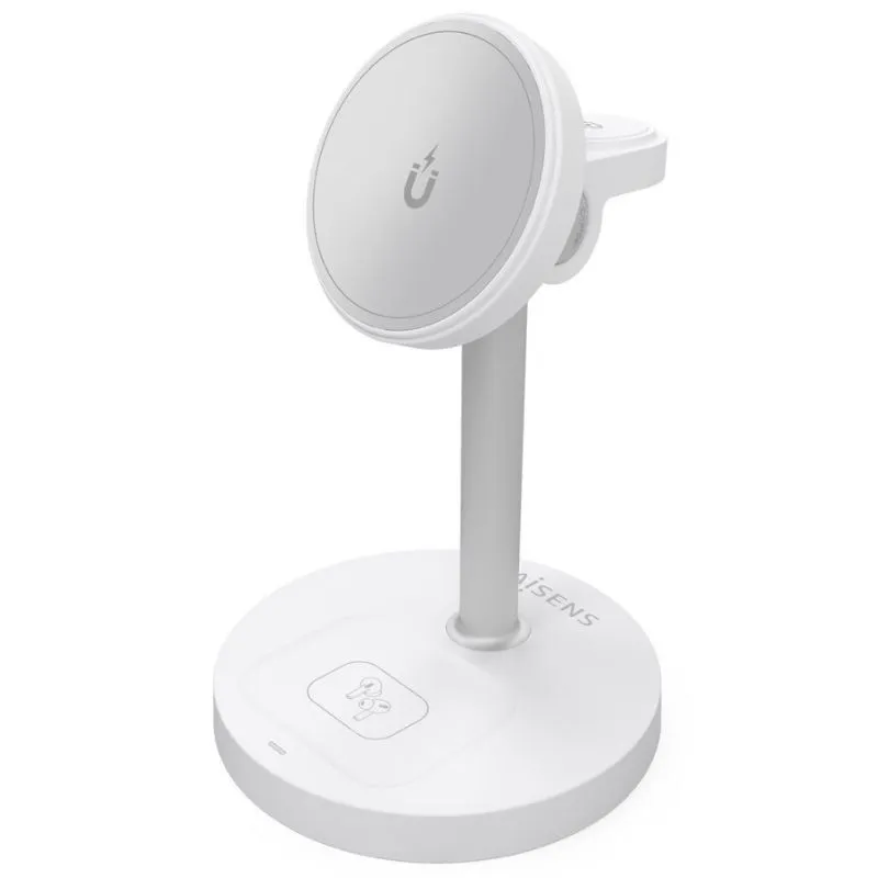 Base de carga Inalámbrica Aisens ASCH-15W3WC065-W/ 15W/ Blanco