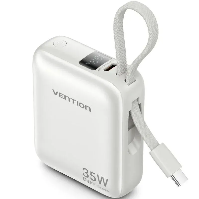 Powerbank 10000mAh Vention FHEN0/ 35W/ Beige/ Incluye Cable USB Tipo-C
