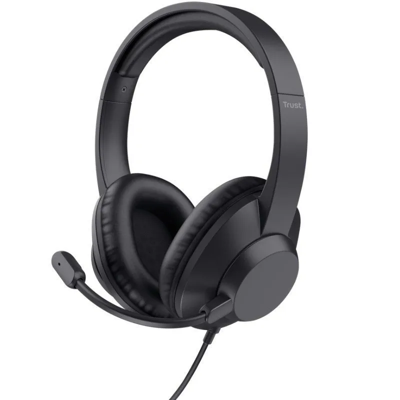 Auriculares Trust Ayda Max/ con Micrófono/ Jack 3.5/ Negros