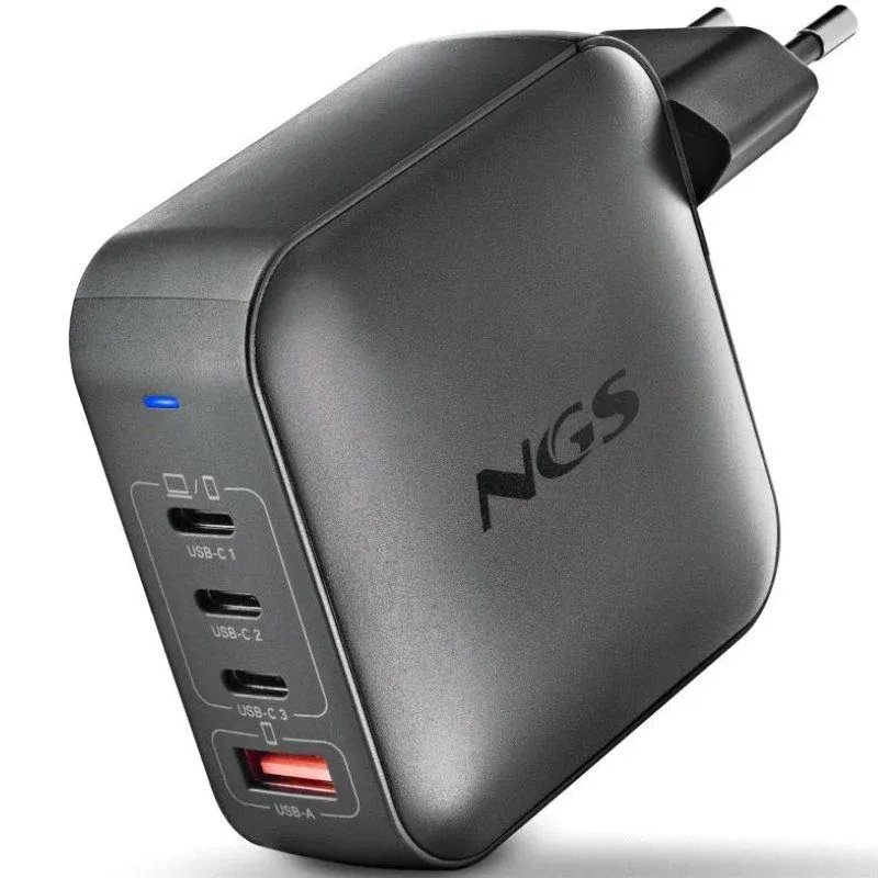 Cargador de Portátil GaN NGS BUD 165W/ 165W/ Automático/ Voltaje 5-21V