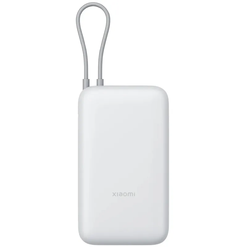 Powerbank 20000mAh Xiaomi Power Bank Integrated Cable/ 22.5W/ Blanco/ Incluye Cable USB Tipo-C