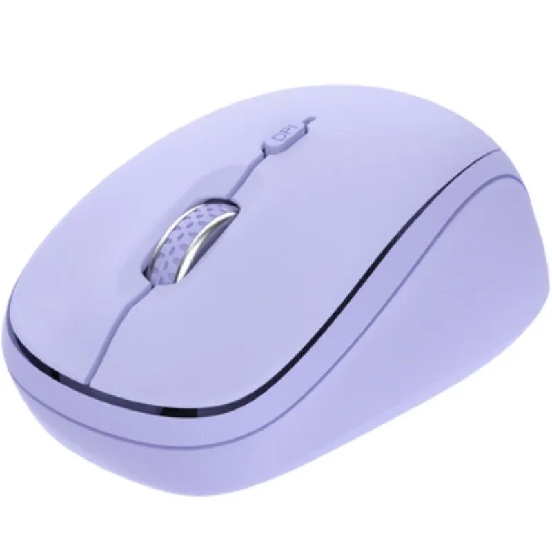 Ratón Mini Inalámbrico Trust Yvi+ Multidispositivo/ Hasta 1600 DPI/ Púrpura