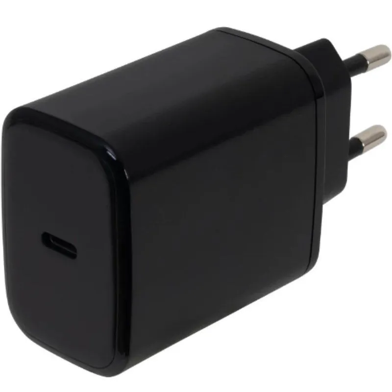 Cargador de Pared GaN Fonestar POWER-C-65/ 1xUSB Tipo-C/ 65W/ Negro
