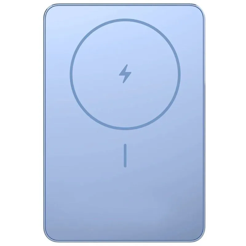 Powerbank 5000mAh Xiaomi Super Slim Magnetic Power Bank 5000/ Wireless/ Azul/ Incluye Cable USB Tipo-C