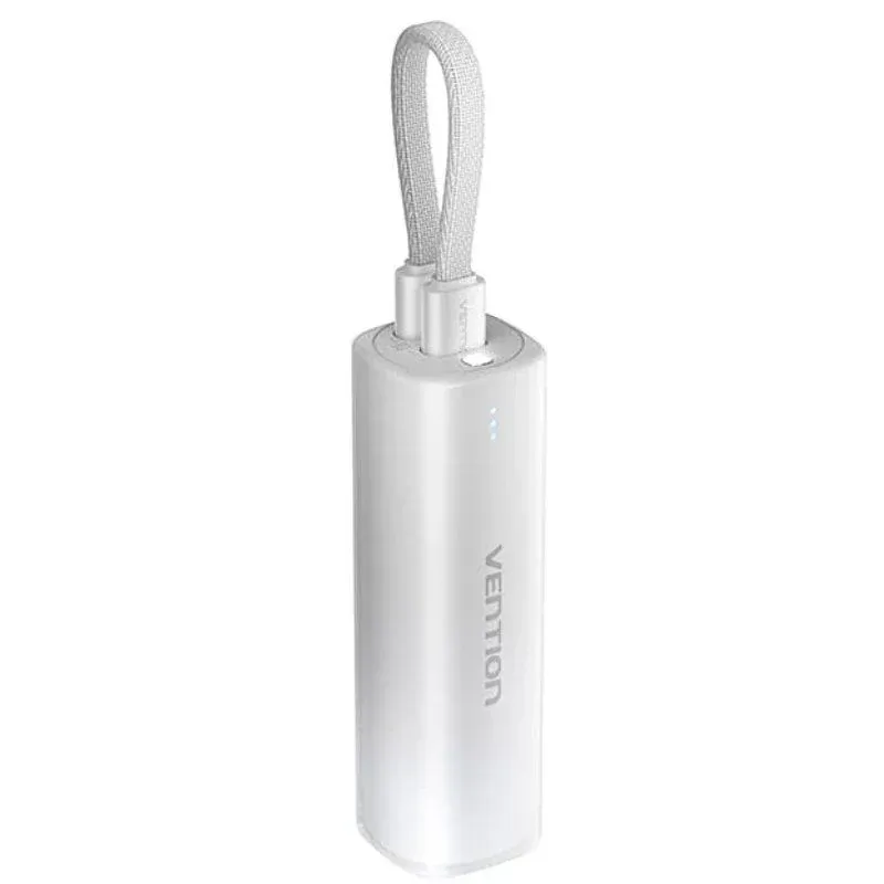Powerbank 5000mAh Vention FHWM0/ 20W/ Gris/ Incluye Cable USB Tipo-C y Lightning