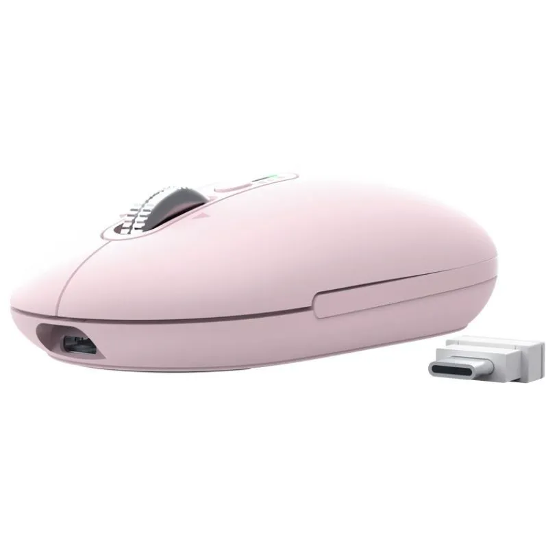 Ratón Inalámbrico Trust Seron 26206/ Batería recargable/ Hasta 3200 DPI/ Rosa