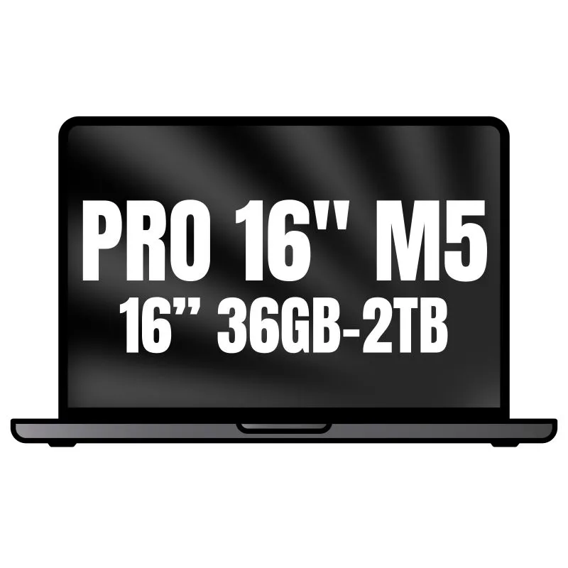 Apple Macbook Pro 16"/ M5 Max 18-Core CPU/ 36GB/ 2TB SSD/ 32-Core GPU/ Negro Espacial