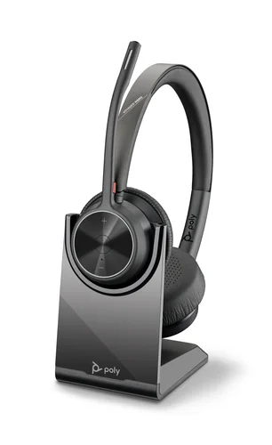 Auriculares Inalámbricos Poly Voyager 4320 + Adaptador BT700 + Base de Carga/ con Micrófono/ Bluetooth/ Negros