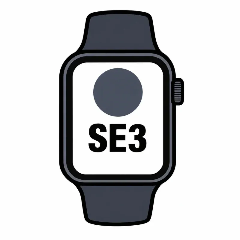 Apple Watch SE3/ GPS/ Cellular/ 44mm/ Caja de Aluminio Medianoche/ Correa Deportiva Azul Marino S/M