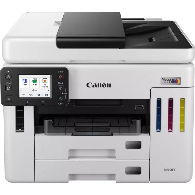 Multifunción Recargable Canon MAXIFY GX7150 MegaTank WiFi/ Dúplex/ Fax/ Blanca