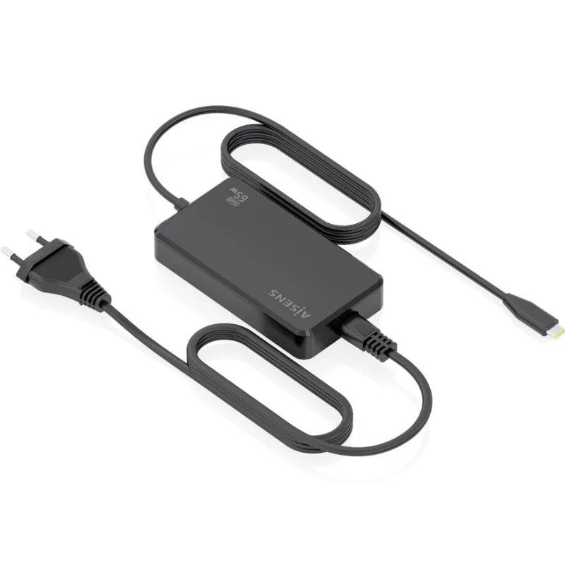 Cargador Sobremesa GaN Aisens ASCH-1PD65D068-BK/ 1xUSB Tipo-C/ 65W