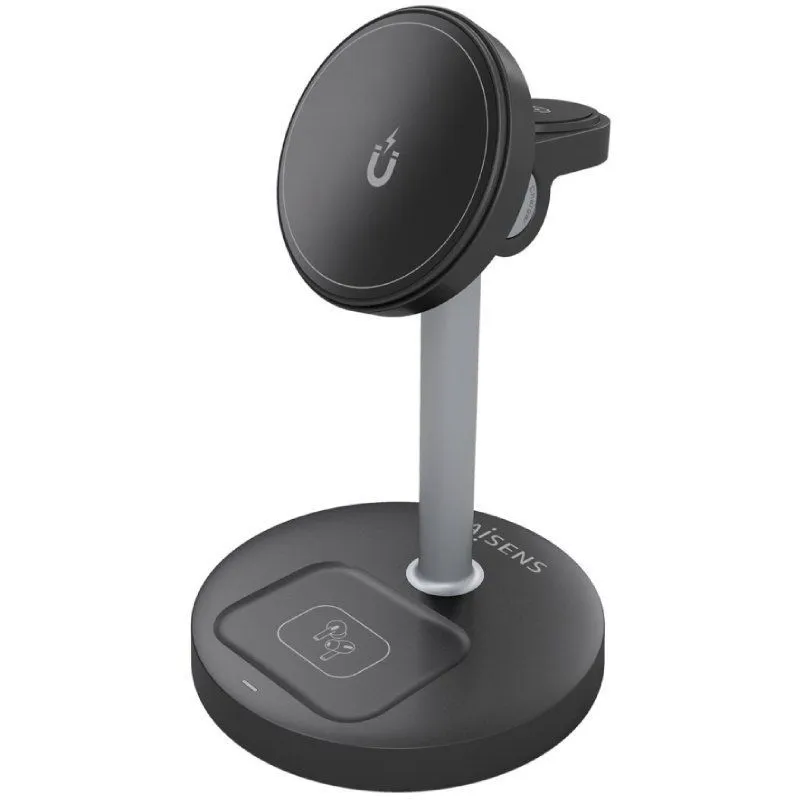 Base de carga Inalámbrica Aisens ASCH-15W3WC066-BK/ 15W/ Negro