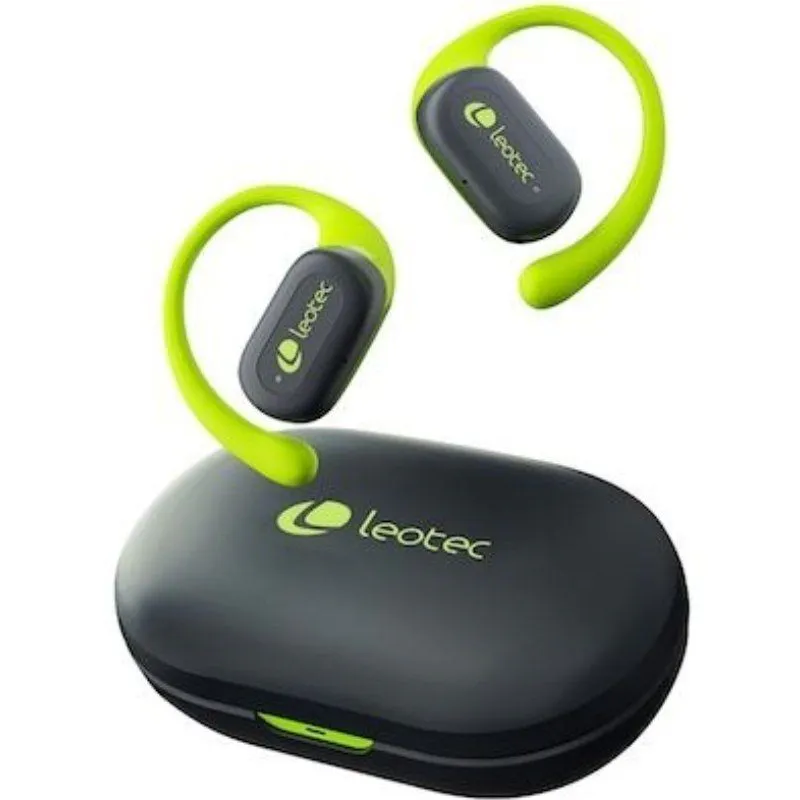 Auriculares Deportivos Bluetooth Leotec Open Air Zenith Sport con estuche de carga/ Autonomía 6.5h/ Lima