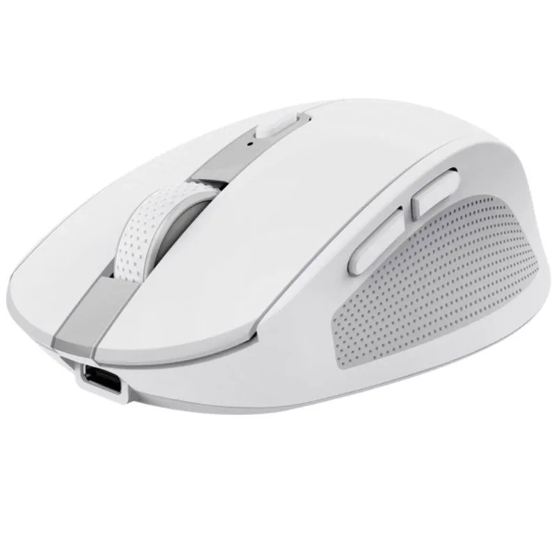 Ratón Inalámbrico Trust Ozaa Compact Wireless/ Batería recargable/ Hasta 3200 DPI/ Blanco
