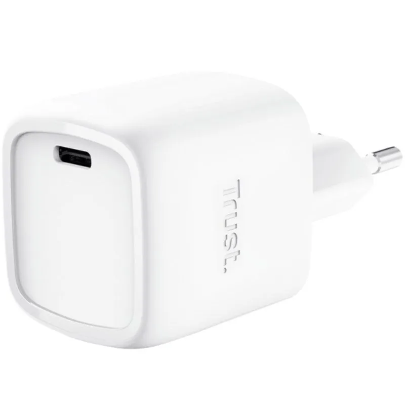 Cargador de Pared GaN Trust Maxo 30W/ 1xUSB Tipo-C/ 30W