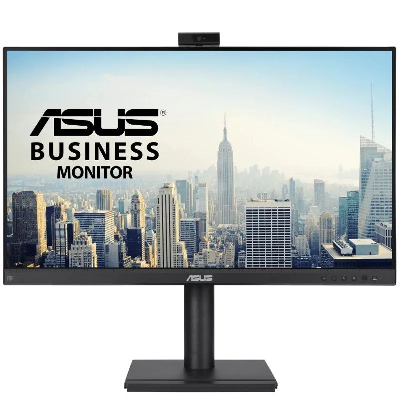 Monitor Profesional Asus BE249QFK 24"/ Full HD/ Webcam/ Multimedia/ Regulable en altura/ Negro