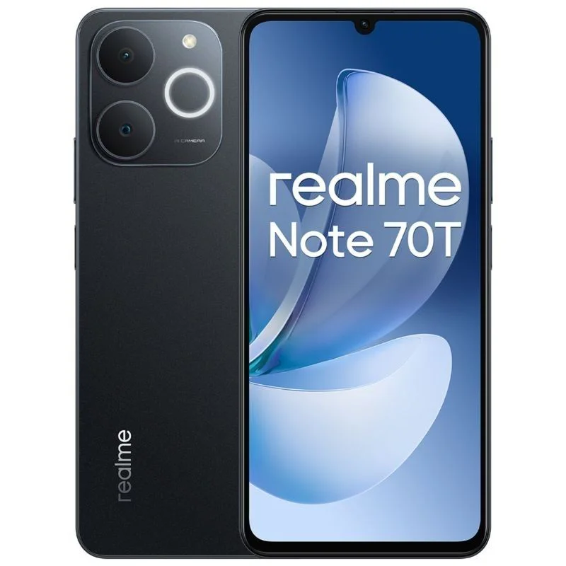Smartphone Realme Note 70T 4GB/ 128GB/ 6.74"/ Negro Obsidiana