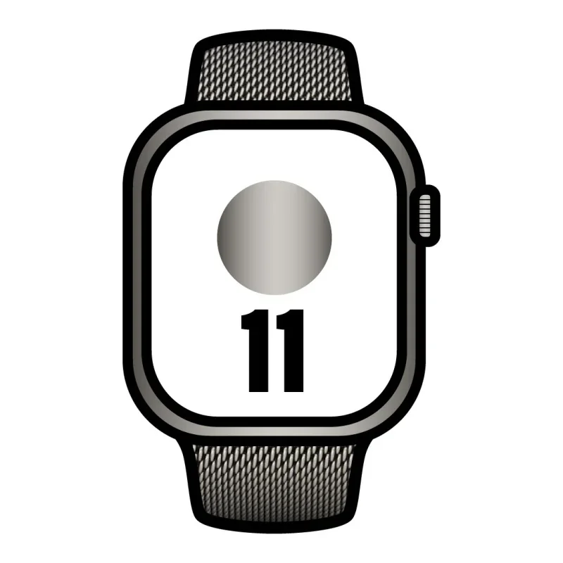 Apple Watch Series 11/ GPS / Cellular/ 46mm/ Titanio Natural/ Correa Milanese Natural S/M