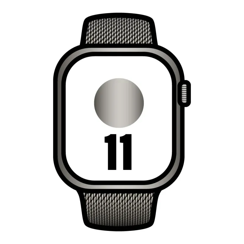 Apple Watch Series 11/ GPS / Cellular/ 46mm/ Titanio Natural/ Correa Milanese Natural S/M