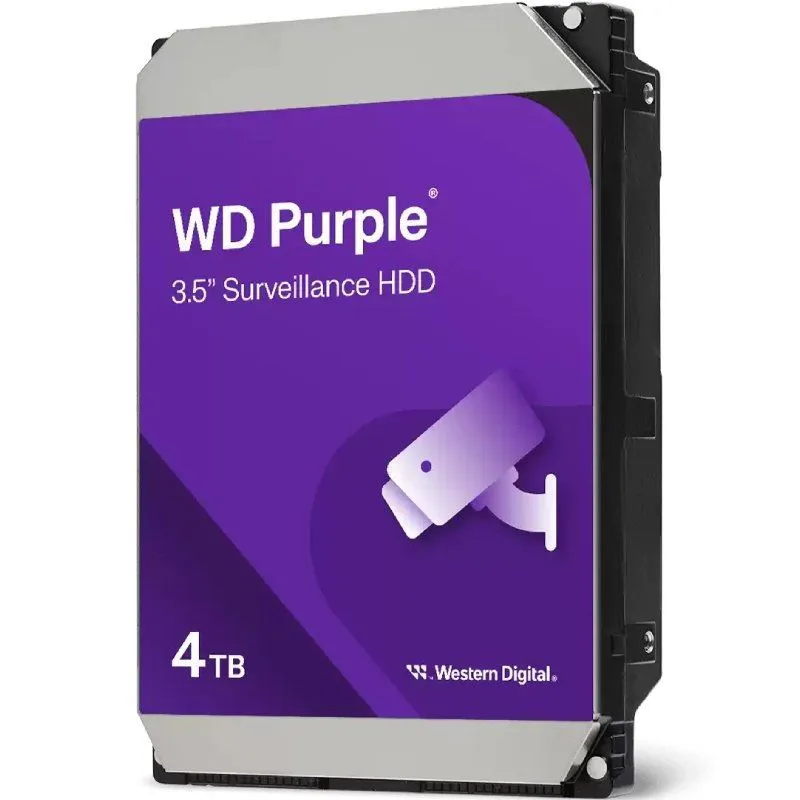 Disco Duro Western Digital WD Purple Surveillance 4TB/ 3.5"/ SATA III/ 128MB