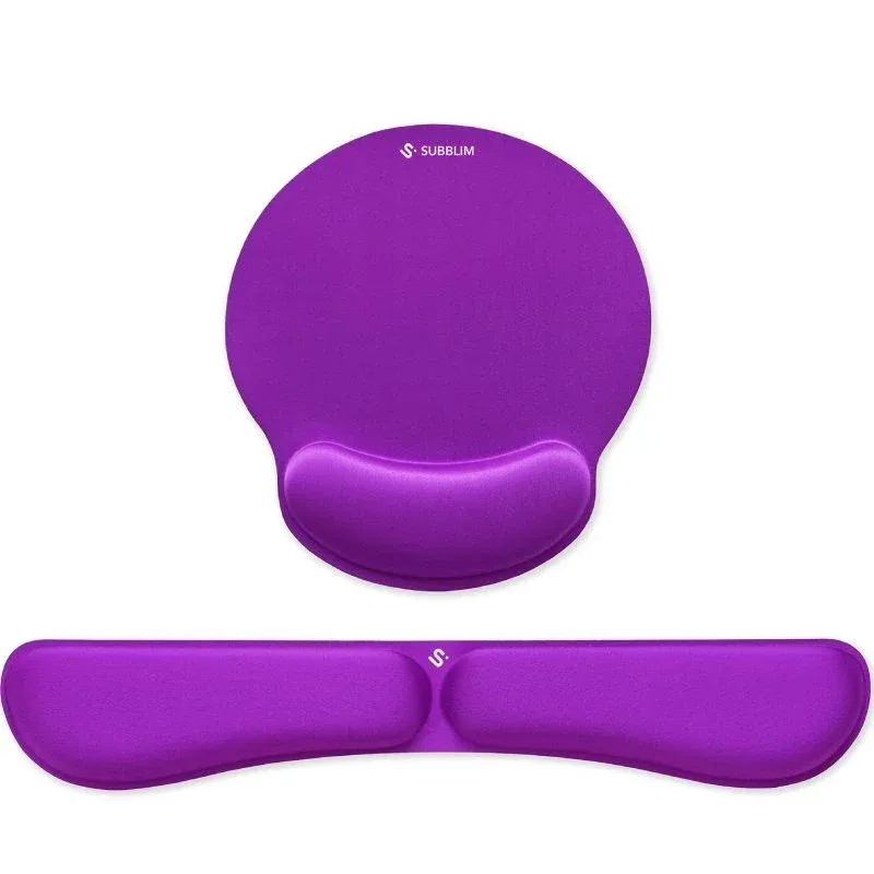 Pack de Reposamuñecas y Alfombrilla Ergonómica Subblim Ergo MemoryFlex/ Púrpura