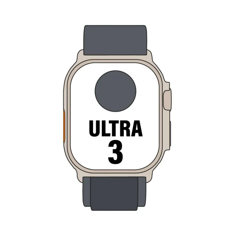 Apple Watch Ultra 3/ GPS/ Cellular/ 49mm/ Caja Titanio Negro/ Correa Loop Alpine Negra S