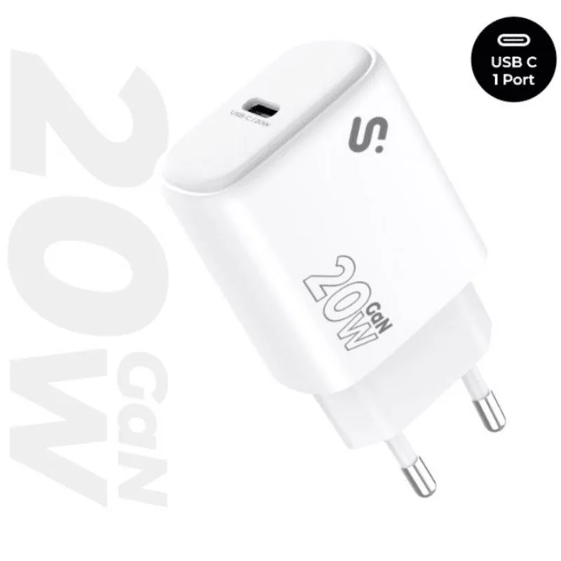 Cargador de Pared GaN Subblim 20W Charger USB C/ 1xUSB Tipo-C/ 20W