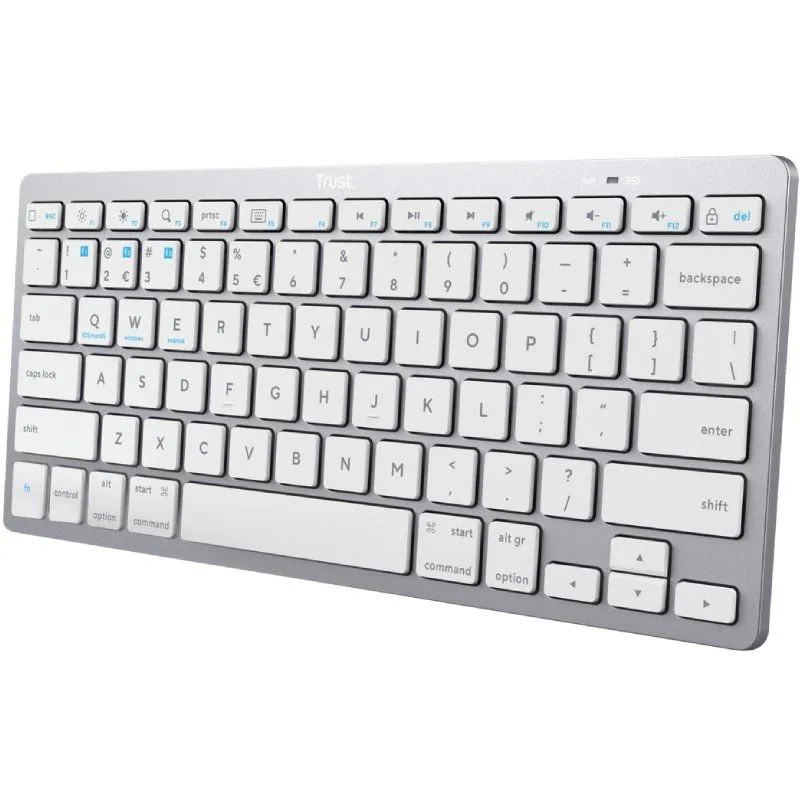 Teclado Compacto Inalámbrico Trust 24654/ Plata