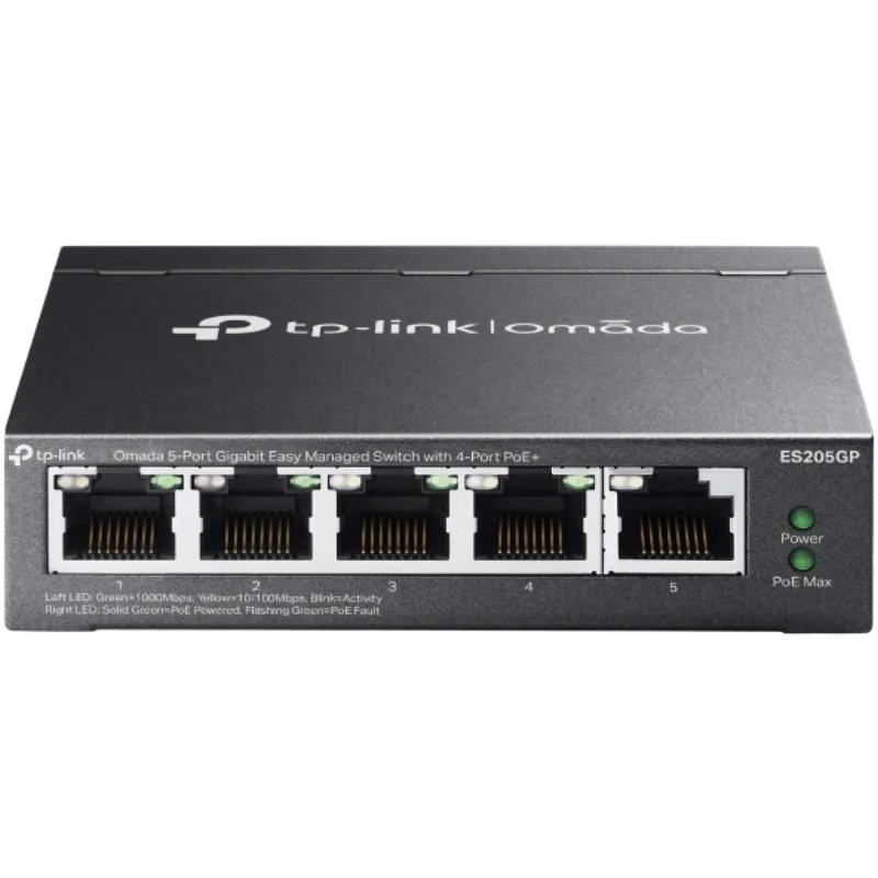 Switch TP-Link Omada ES205GP 5 Puertos/ RJ-45 10/100/1000/ PoE+