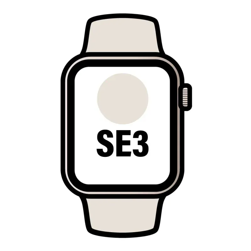 Apple Watch SE3/ GPS/ Cellular/ 40mm/ Caja de Aluminio Blanco Estrella/ Correa Deportiva Arena S/M