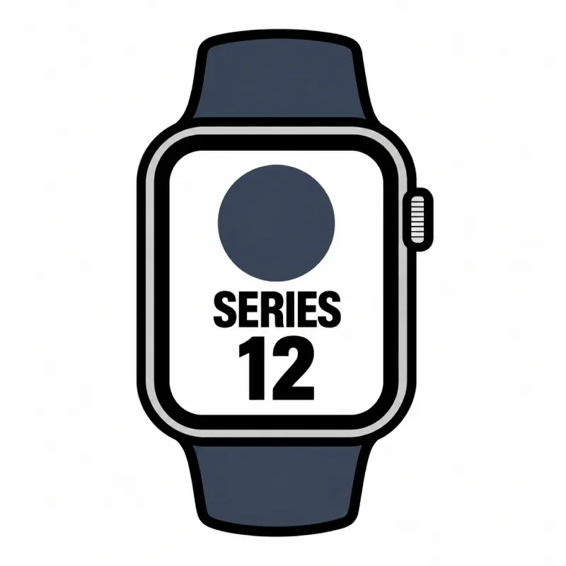 Apple Watch Series 12/ GPS/ Cellular/ 46mm/ Gris Espacial/ Correa Deportiva Azul Marino (M/L)