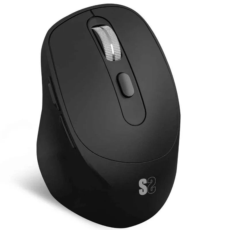 Ratón Ergonómico Inalámbrico Subblim Comfort Ergo Dual Battery/ Batería recargable/ Hasta 2400 DPI/ Negro